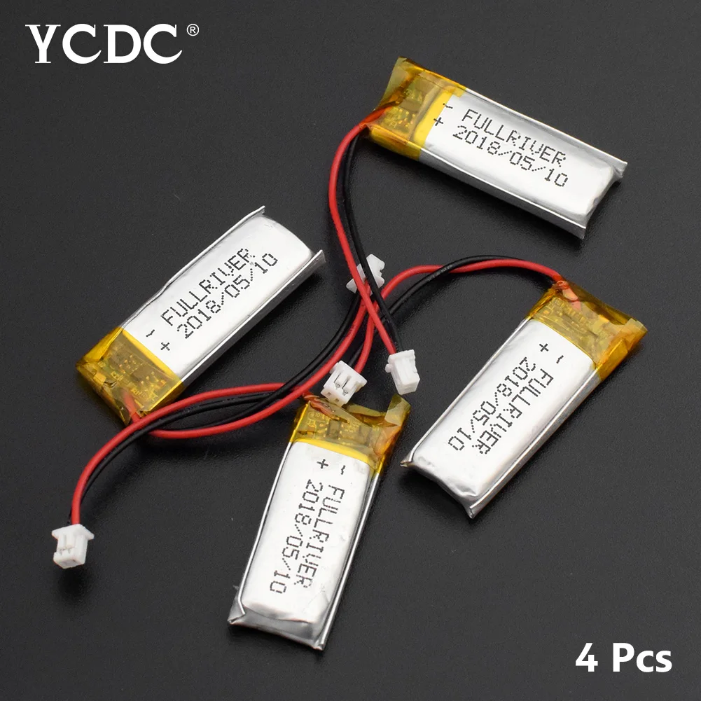 3,7 V литиевая полимерная аккумуляторная батарея 501230 130mah камера MP3 MP4 диктофон Bluetooth колонки гарнитуры батареи - Цвет: 4Pcs