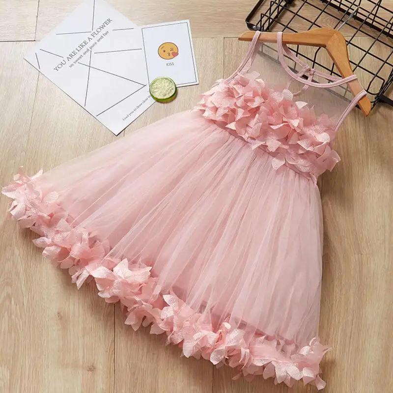 Детские платья принцессы для маленьких девочек сезон лето-осень вечерние с