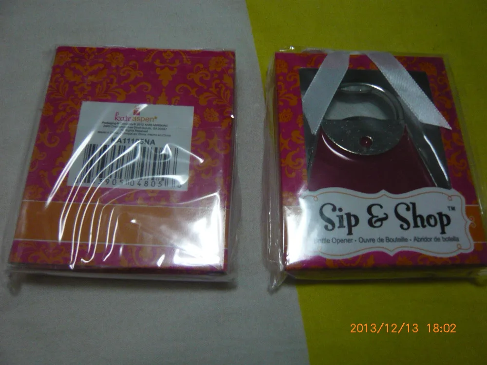 Свадебные подарки и для гостей открывалка бутылок Sip & Shop сувенирная