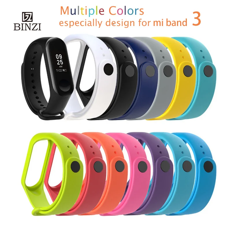 Ремешок на запястье для xiaomi Mi Band 3 аксессуары браслета силиконовый ремешок