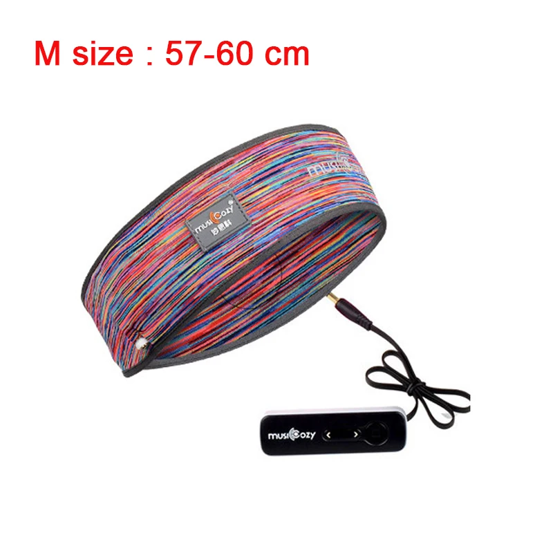 M colorful red Беспроводная Bluetooth шапка, наушники для сна, повязка на голову, шапка, мягкая Спортивная смарт-шапка, наушники, стерео, размеры s, m, l, шарф, гарнитура с микрофоном - Цвет: M colorful red