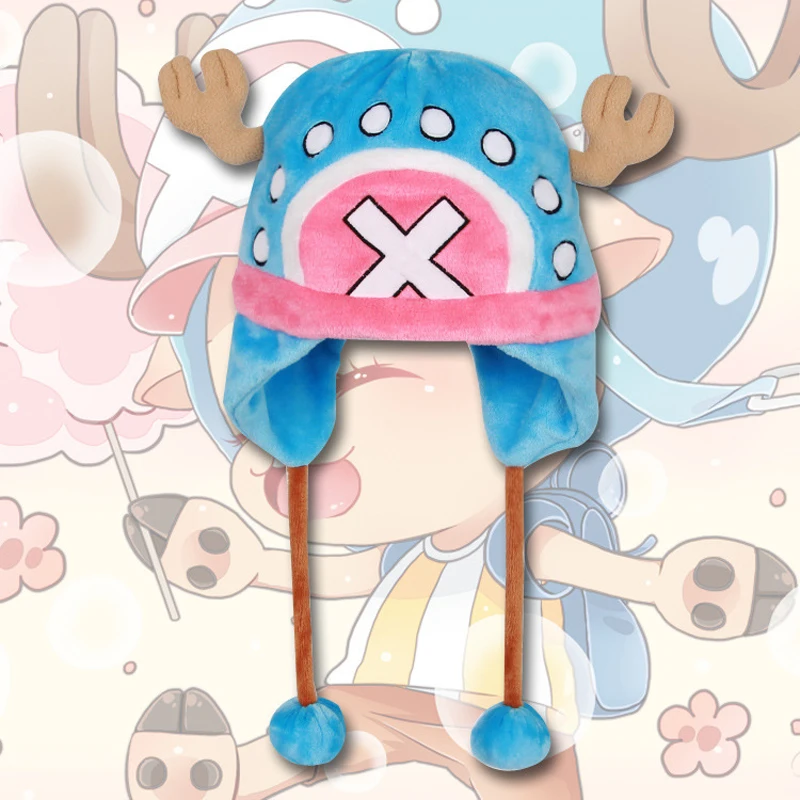 Anime Chopper Tony Tony Chopper Hat Cap Cosplay Deer Plush Winter Warm Cute Hat Men Women Unisex Kids Girls Anime Cartoon Gift