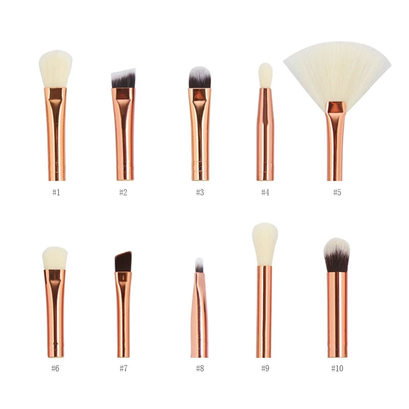 10 шт Профессиональный набор нейлоновых волосяных кистей для макияжа Набор