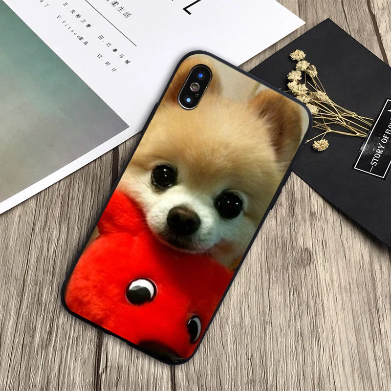 Чехол для собак Pomeranian, мягкий силиконовый черный телефон чехол для iPhone 6 6 plus 7 8 plus 5 5S 5C SE X XS XR XS Max