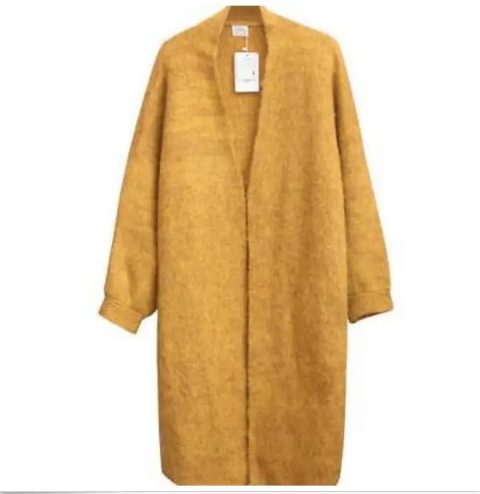 Ladies Thick Fur Long Sweater Cardigans Loose Style Outwears Coats Full hot Overcoat | Женская одежда