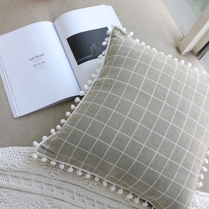Geometric Decorative Pillowcases Square Throw Pillow Case Striped kussensloop Cover Cotton Waist Sofa Bedroom Home Decor Hot | Дом и сад
