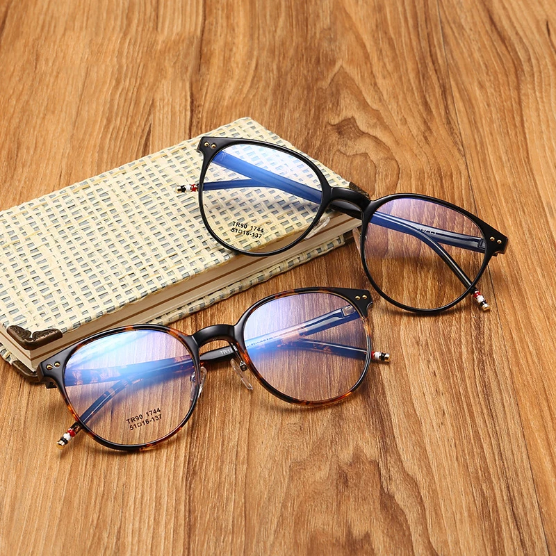 Fashion New TR90 Retro Glass Frame Blue Film Flat Mirror Student | Аксессуары для одежды