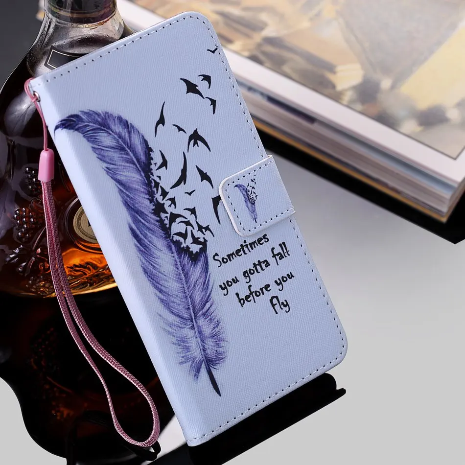 

Feather Flip Leather Cases for Huawei Mate 20 20X P20 P30 Pro P9 P Smart Honor 10 Lite 5X 8X 8C Nova 3 3i 3e Y9 Enjoy 7S P06Z