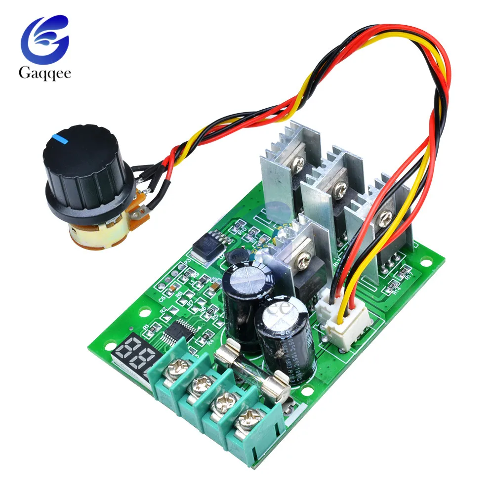 DC 6-60V 30A ШИМ контроллер скорости двигателя постоянного тока регулятор регулируемый светодиодный регулятор скорости двигателя 12V 24V 36V DC 6 V-60 V