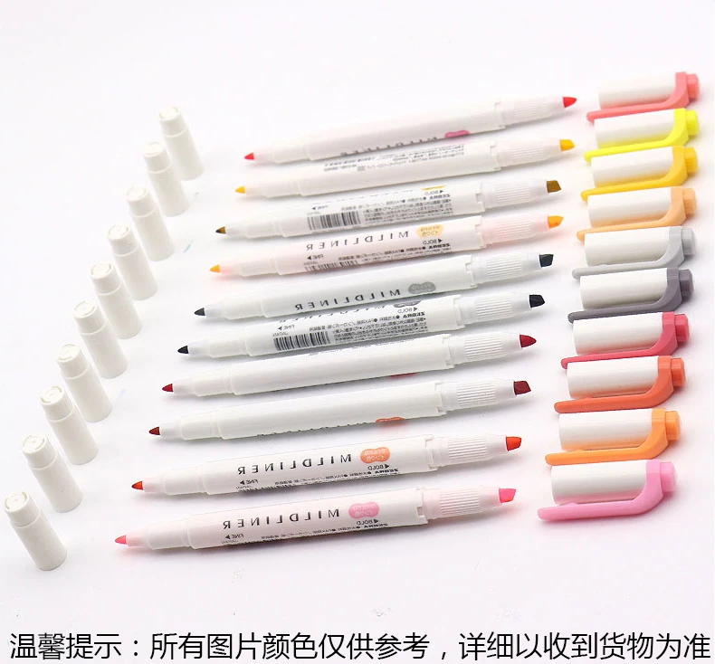 Zebra Mildliner 25 пастельных цветов Набор двухсторонних маркеров и креативных инструментов маркеры для офиса и школы