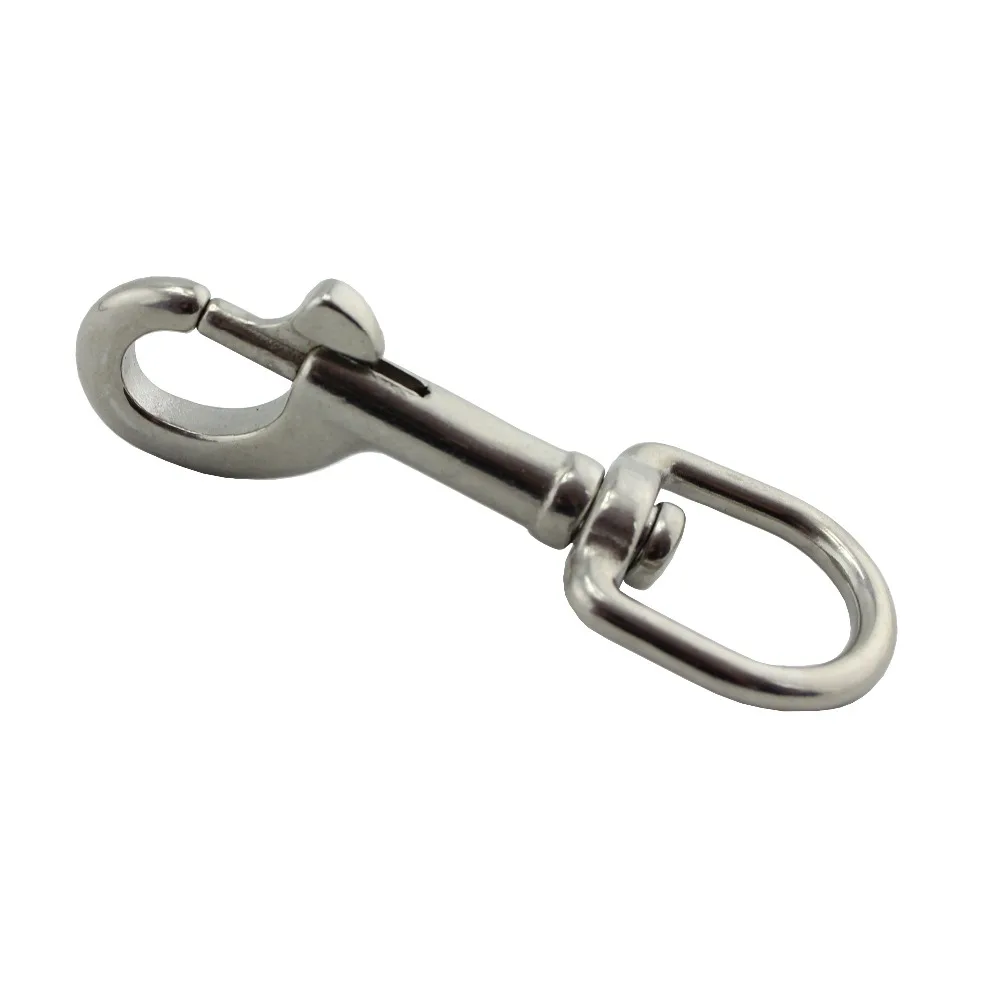 100mm Stainless Steel Scuba Diving Swivel Single Bolt Snap Hook | Hooks