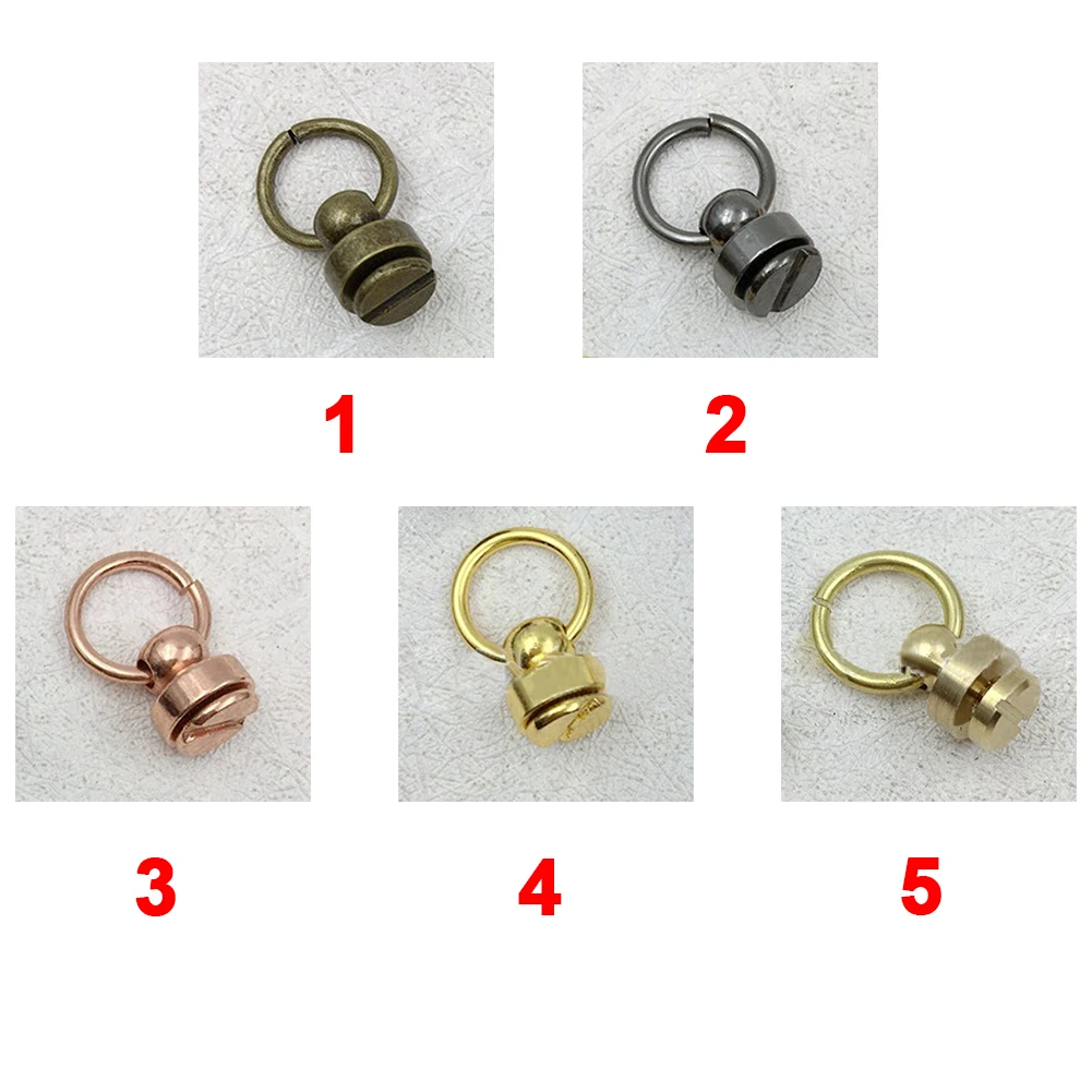 10 шт. чистый латунная заклепка шпильки закручивающаяся задняя часть круглый O Ring