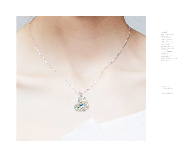 BAFFIN голубое сердце кулон ожерелье Кристаллы из SWAROVSKI серебряного цвета цепь ожерелье макси для женщин мать шик подарок ювелирные изделия