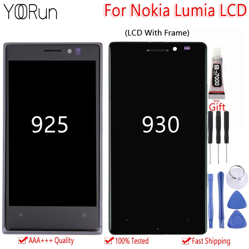 С рамкой дигитайзер для оригинального Nokia Lumia 930 925 ЖК дисплей AMOLED сенсорный экран