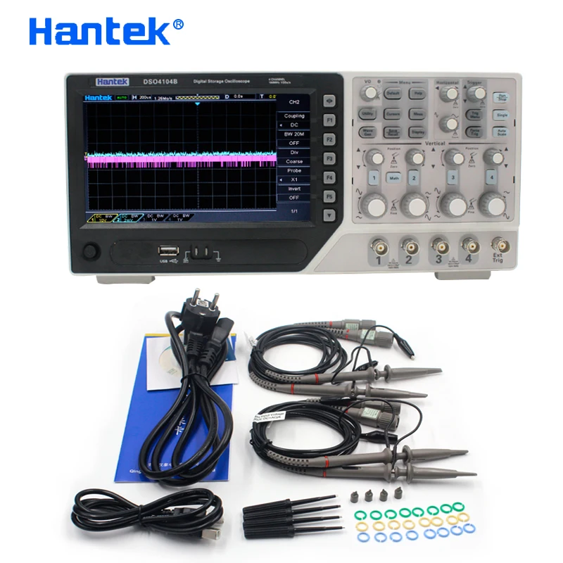 Цифровой осциллограф Hantek DSO4104B 4 канала пропускная способность 100 МГц частота