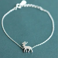 cute animal new fashion silver plated jewelry not allergic christmas deer personality simple popular bracelets sl054