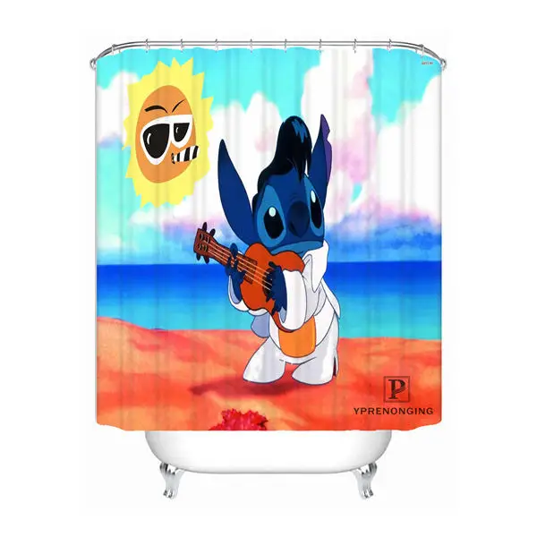 Shower Curtain На заказ Лило и стежка водонепроницаемый занавеска для душа домашняя Ванна Ванная комната s крючки полиэстер ткань Мульти Размеры#180421-Sina-06 - Цвет: Shower Curtain
