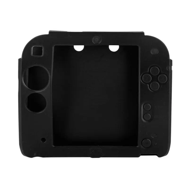 Для 2DS игровой консоли ультратонкий резиновый чехол гелевый защитный чехол для 2DS аксессуары Мягкая силиконовая оболочка чехол Чехол - Цвет: Black