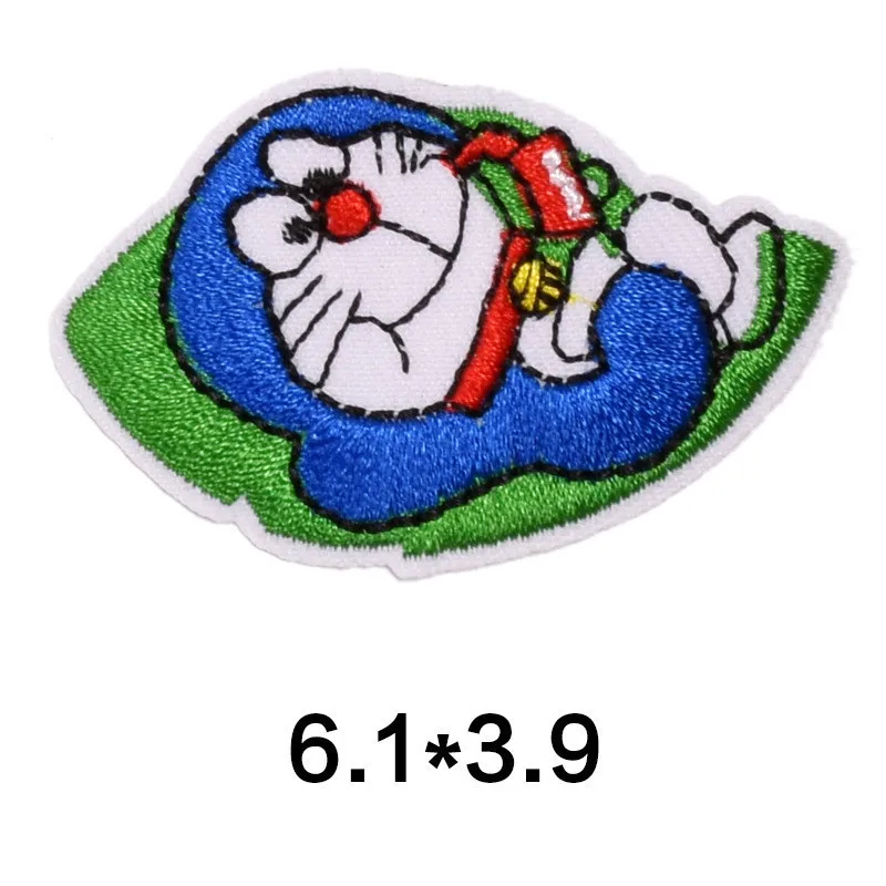 Изысканные Мультяшные нашивки с пайетками Doraemon, нашивка со звездами из фильма «Железный патчи» для одежды, детская одежда, наносимые с помощью утюга наклейки «сделай сам»