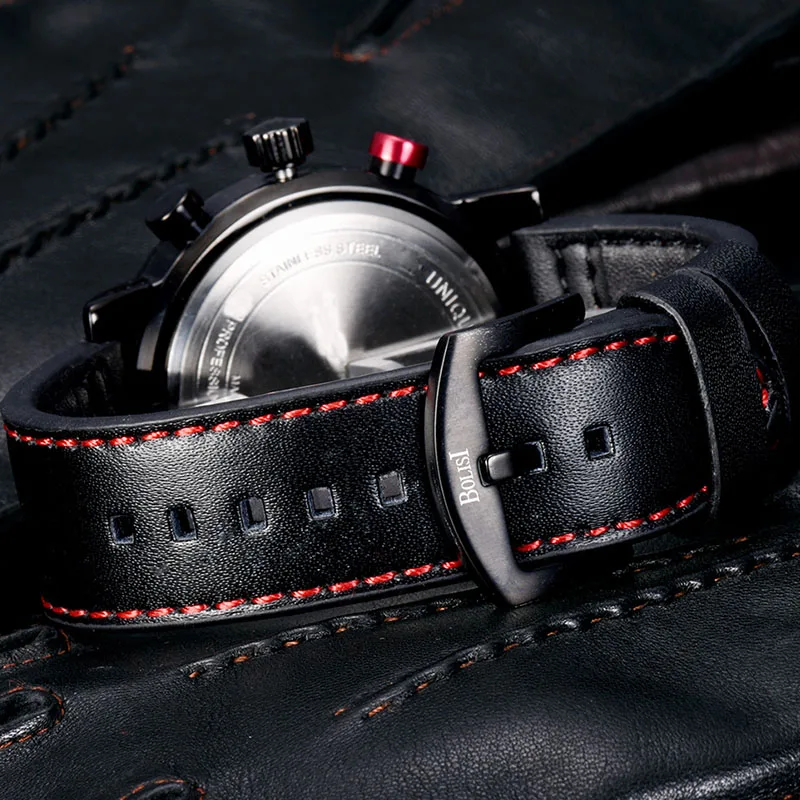 

BOLISI Original Men Watches Fashion Man Clock Quartz Military Sport Waterproof Wristwatch Leather Male Watch Relogio Masculino