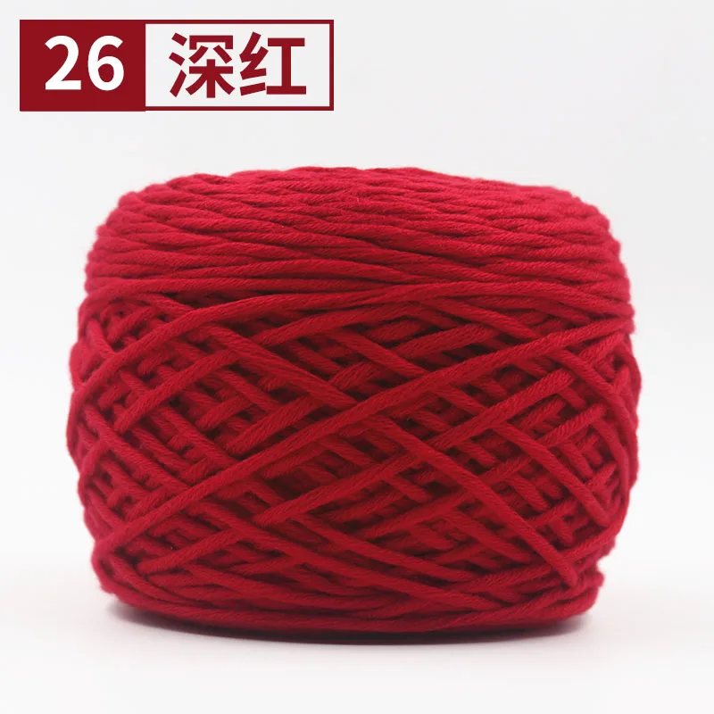26 dark red 400 г/лот натуральная Мериносовая Шерсть Толстые пряжи войлочная шерсть-ровинг мягкая пряжа для прядения ручного вязания пряжа зима теплая свободная игла - Цвет: 26 dark red