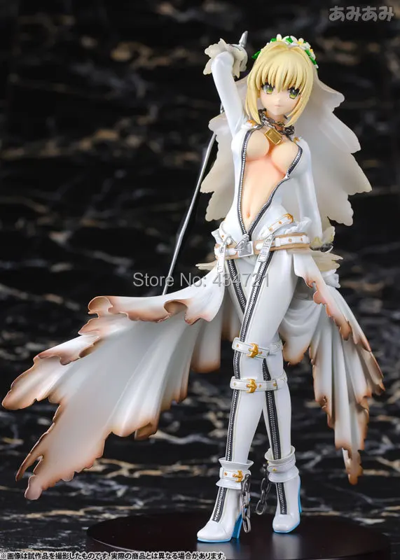 Горячая Аниме игра Fate Extra CCC Saber Altria Pendragon свадебное платье сексуальное 9 &quotПВХ