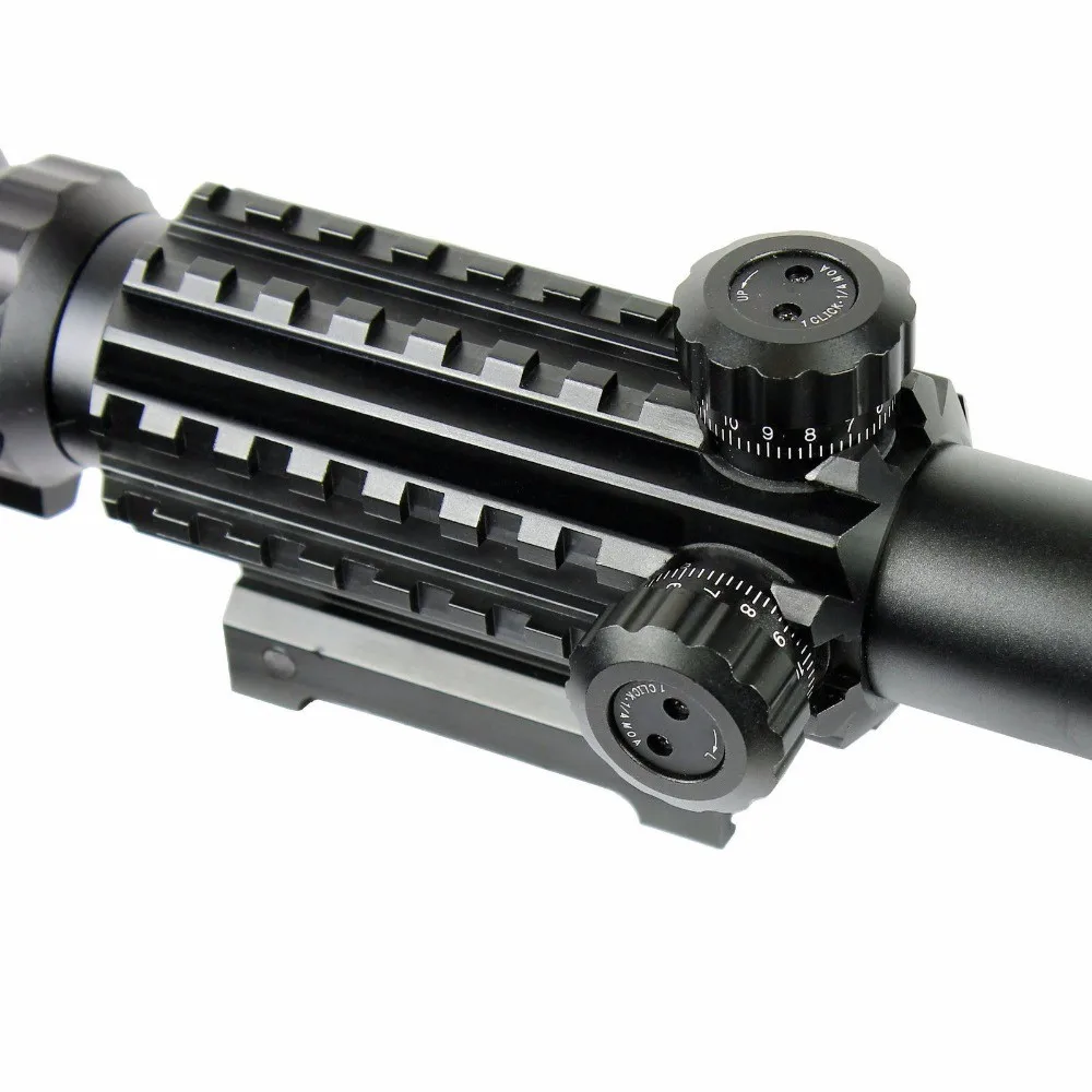 C 4-12X50 EG Охотничья винтовка Забавный прицел с голографическим 4 визиром и красным лазером комбинированный Тактический Страйкбольное Оружие телескопический прицел