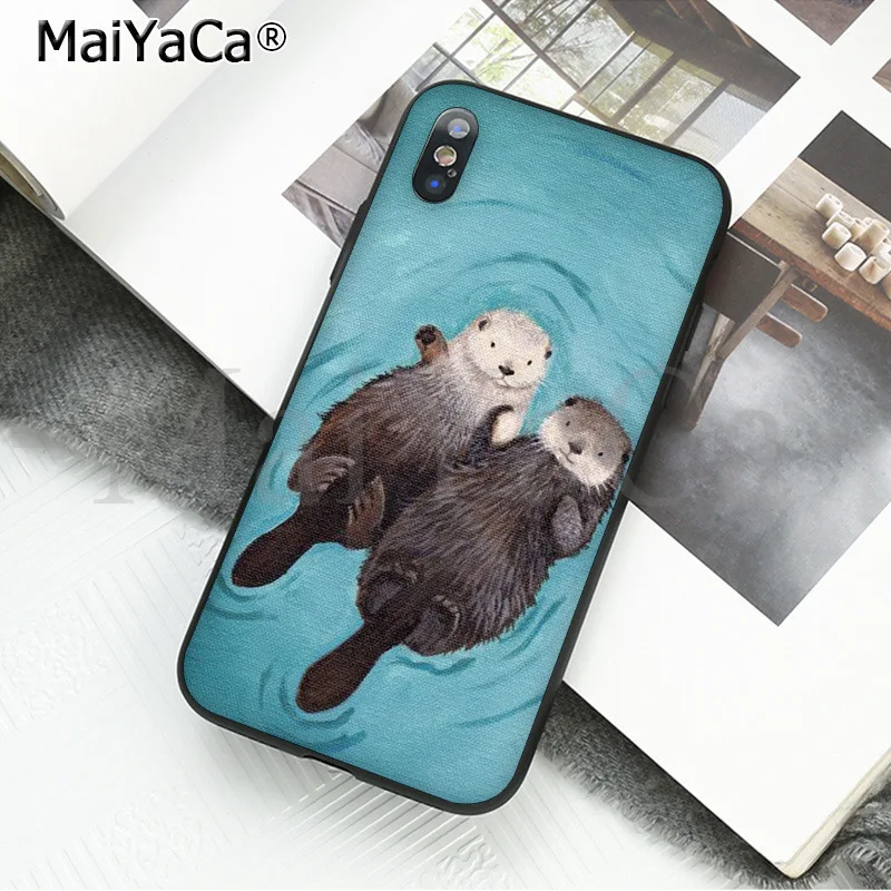 MaiYaCa животное выдра ТПУ силиконовый черный чехол для телефона для iphone 11 pro X XS MAX 66S 7 7plus 8 8Plus 5S SE XR