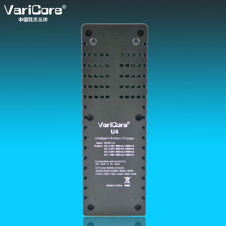 Зарядное устройство VariCore U4 2018 5 В 1 А 18650 26650 18350 16340 18500 25500 17500 NiMH 2 AA AAA выход умное 3 7 |