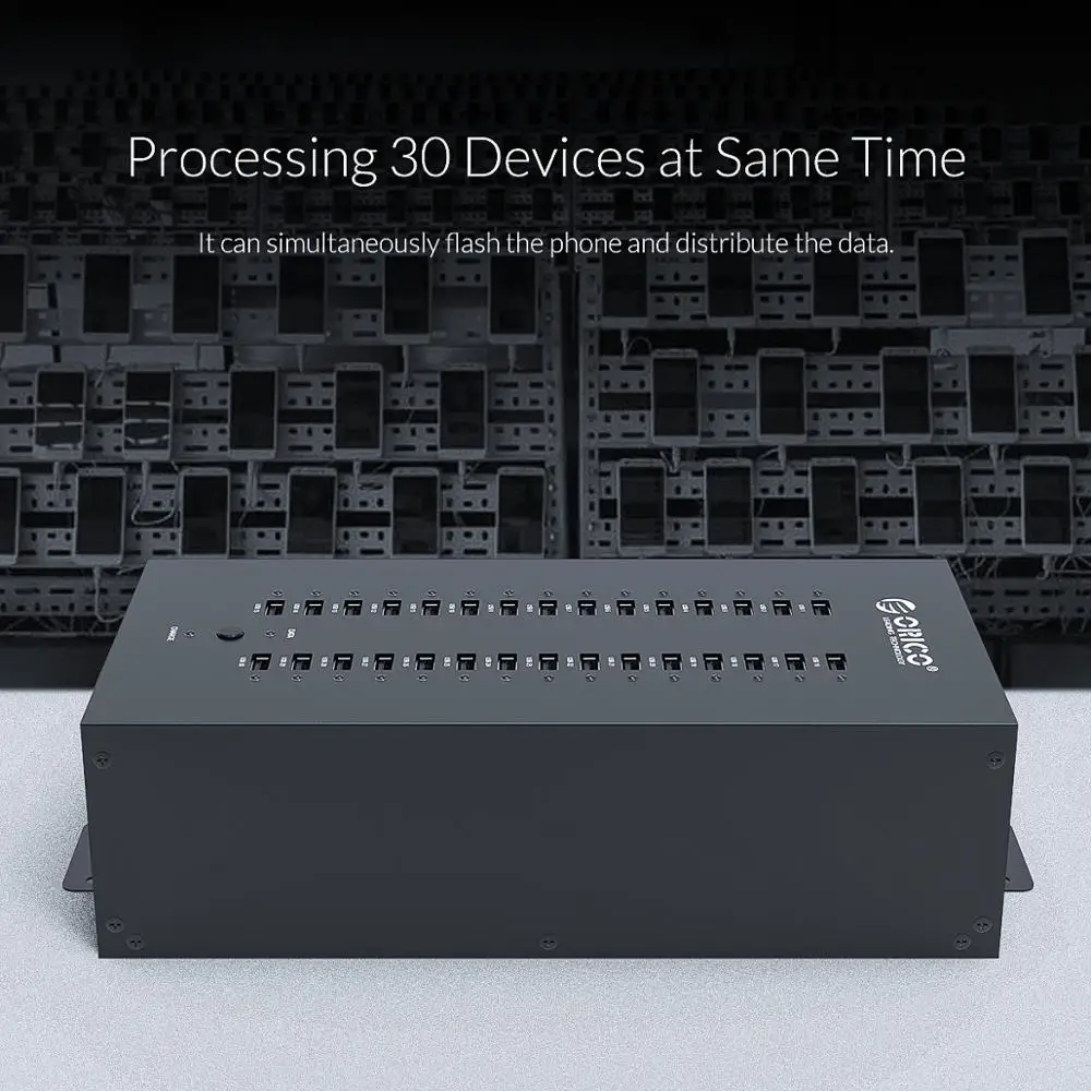ORICO 30 портов промышленный USB2.0 концентратор wirh 300 Вт отсоединенный модуль питания(IH30P