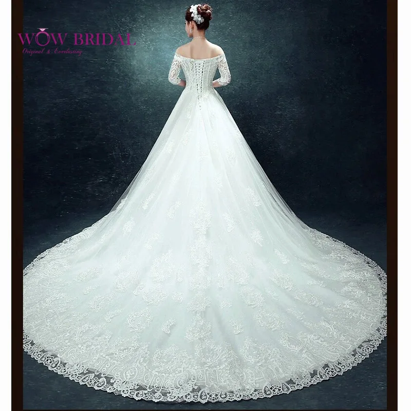 Wowbridal Новое поступление 2021 необычное белое ТРАПЕЦИЕВИДНОЕ свадебное платье со