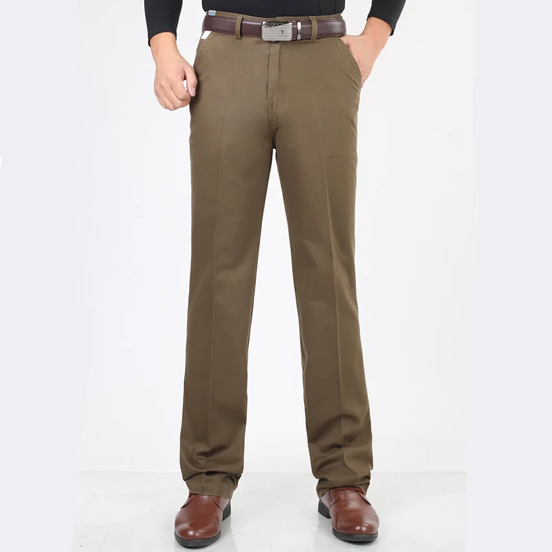 Мужские утепленные брюки на осень и зиму повседневная мужская одежда прямые