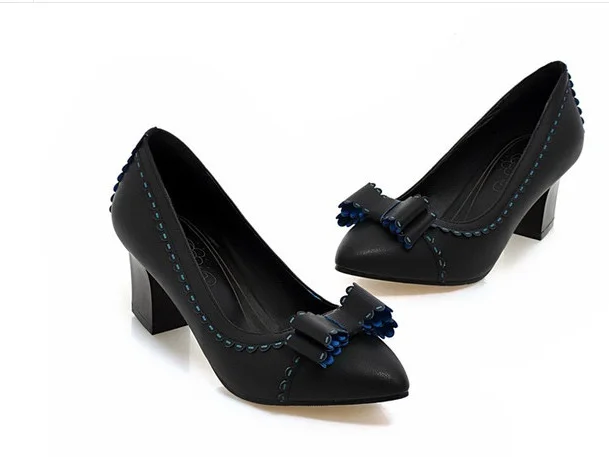 Женские милые модные туфли с бантом и кружевной бахромой Максимально точный