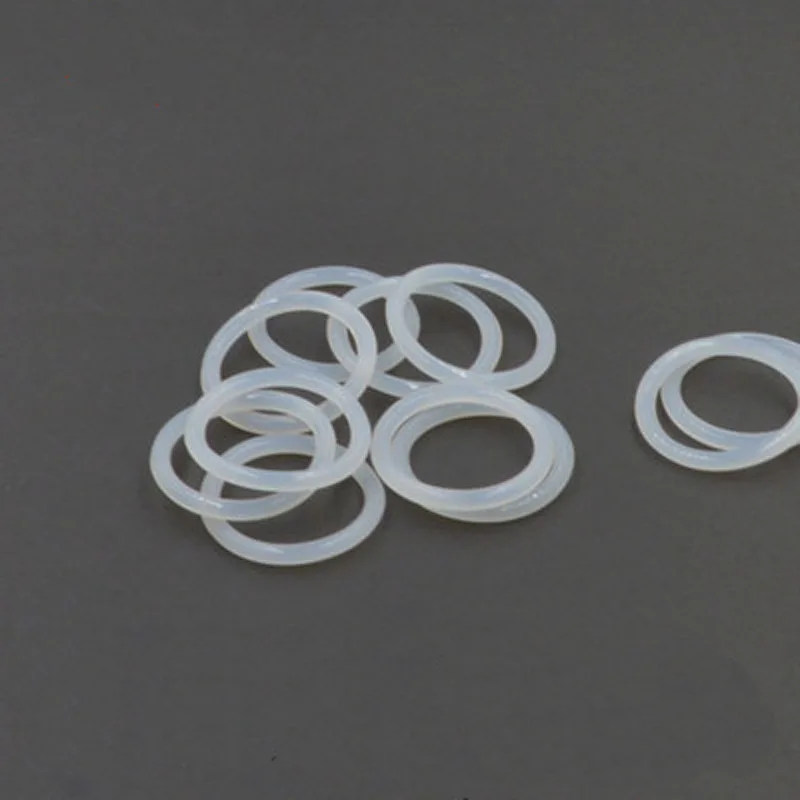 

30pcs 2.65mm wire diameter white silicone O-ring outer waterproof insulation rubber band 6mm-9.5mm Inner diameters