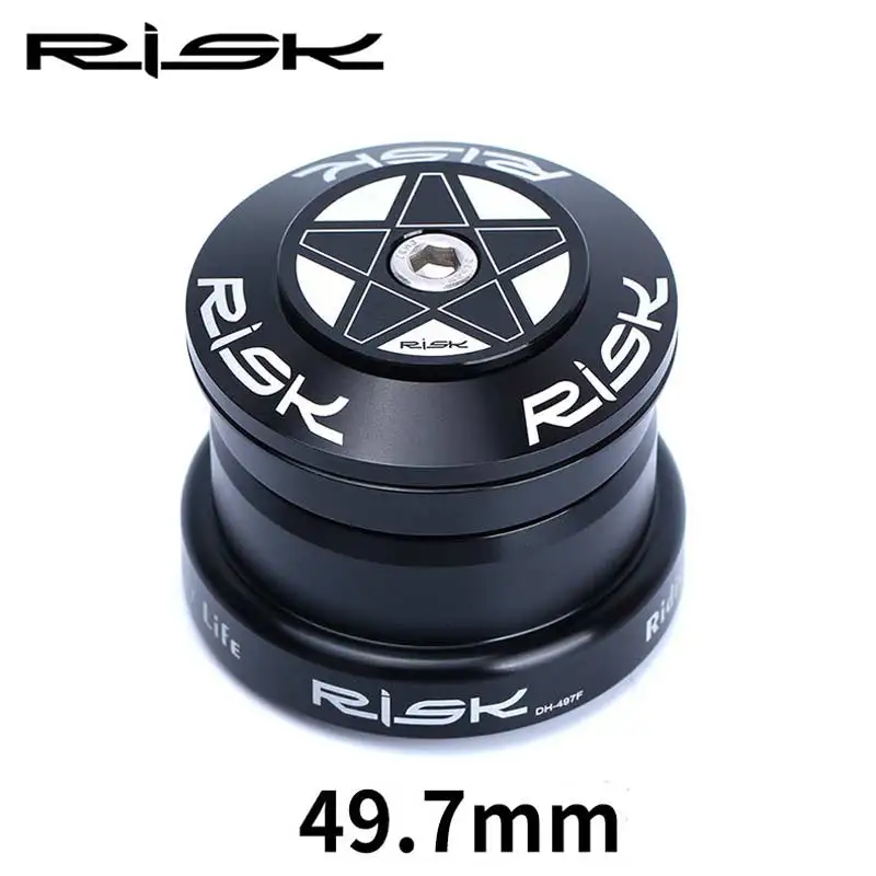 

RISK Lightweight MTB Bicycle Headset 49.7mm Straight Tube Bearing Headset For 28.6 Straight Fork Downhill Mountain Bike Parts