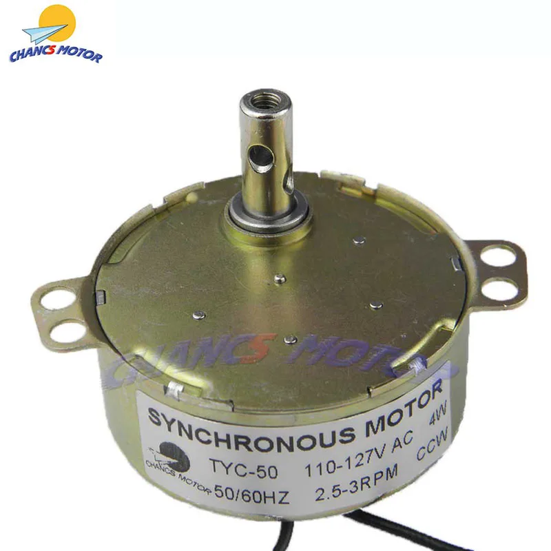 CHANCS TYC-50 маленький синхронный электродвигатель AC 110 V 2,5-3 RPM CCW крутящий момент 8КГ. см мотор-редуктор
