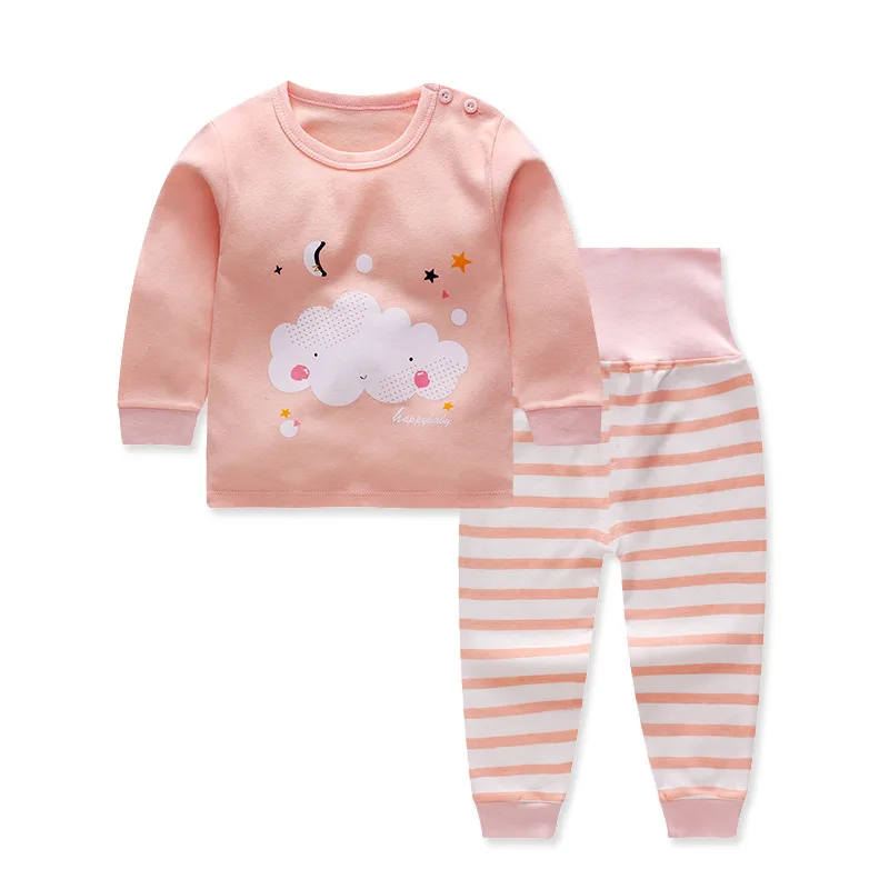 Style 2 CALOFE/детское термобелье; комплекты для малышей; Leepwear; теплая одежда с круглым вырезом на плече и пряжкой; Одежда для мальчиков; бархатная утепленная одежда - Цвет: Style 2