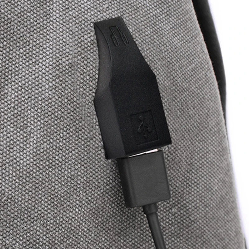 Мужской школьный рюкзак умный для ноутбука с Usb зарядкой повседневный холщовый