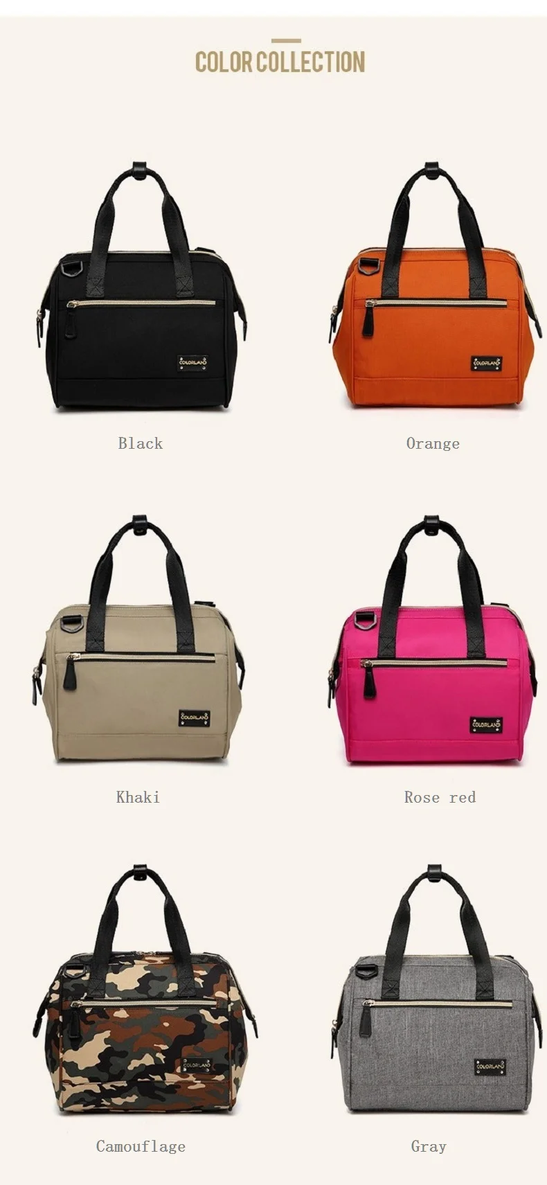 Colorland Пеленки сумки Tote для мамы детские сумки изоляционная сумка с внутренним покрытием из алюминиевой фольги подогреватель детского питания Термос ланч бокс термо-мешок