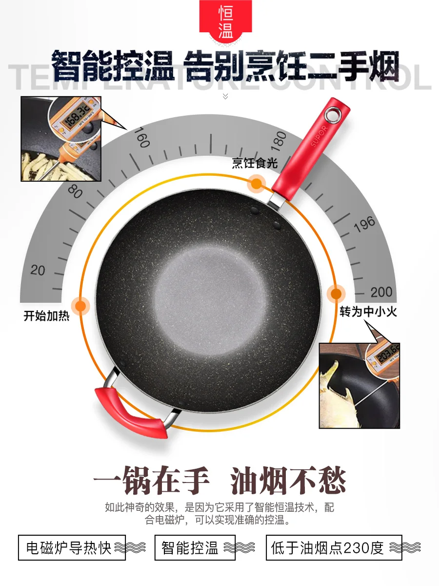 Антипригарный горшок maifan stone wok домашняя многофункциональная кухонная кастрюля