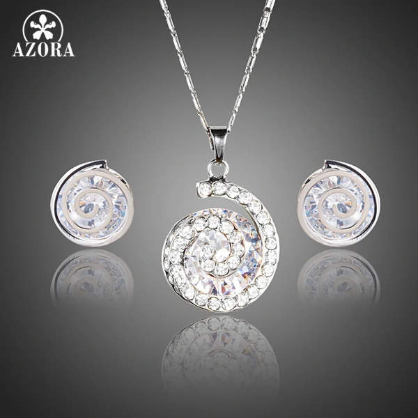 Азора Улитка вращающийся шаблон с прозрачными Stellux австрийский кристалл серьги и