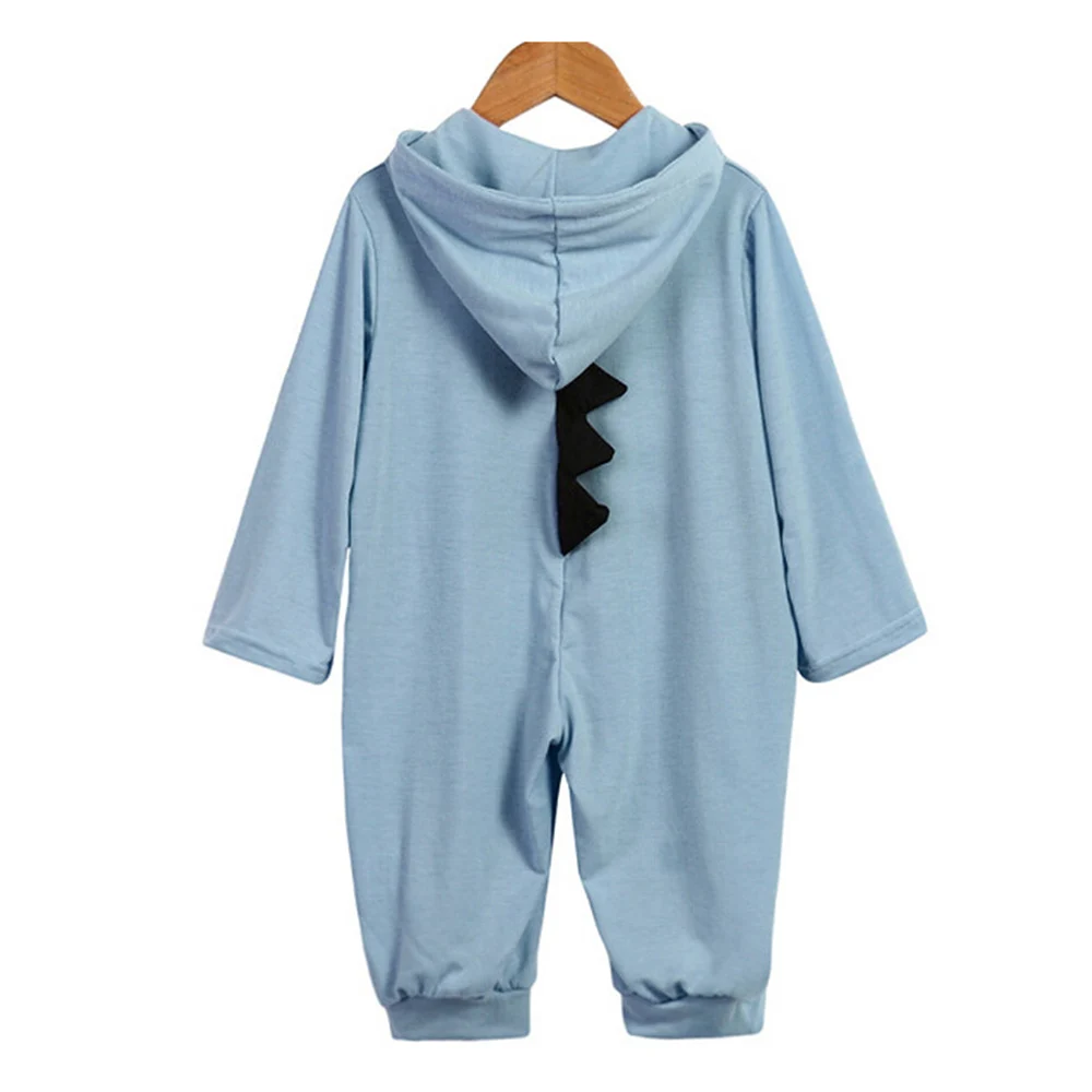 Newborn Baby Dinosaur Baby Boy Girl Romper Baby Dinosaur Hooded Romper Cute Outfits Clothes Infant Winter Onesies Baby Clothes images - 6