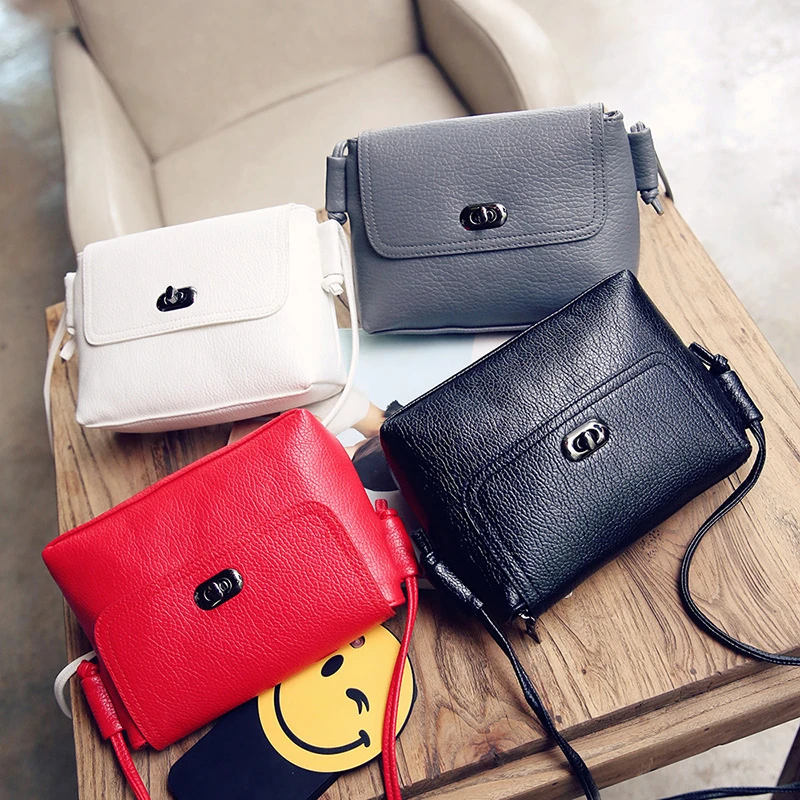 

New Trendy Vintage Lock Open MINI Designer Handbags Women PU Shoulder Bags Lady Crossbody Bags 4 Color