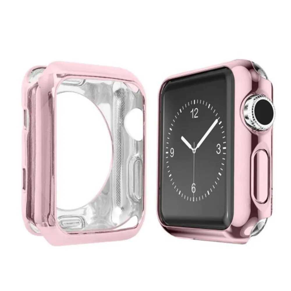 Soft TPU Protector Flexible Case for Apple Watch Series 5 4 3 2 Cover Thin Lightweight Anti-fall Bumper iWatch 42/38/40/44mm | Наручные
