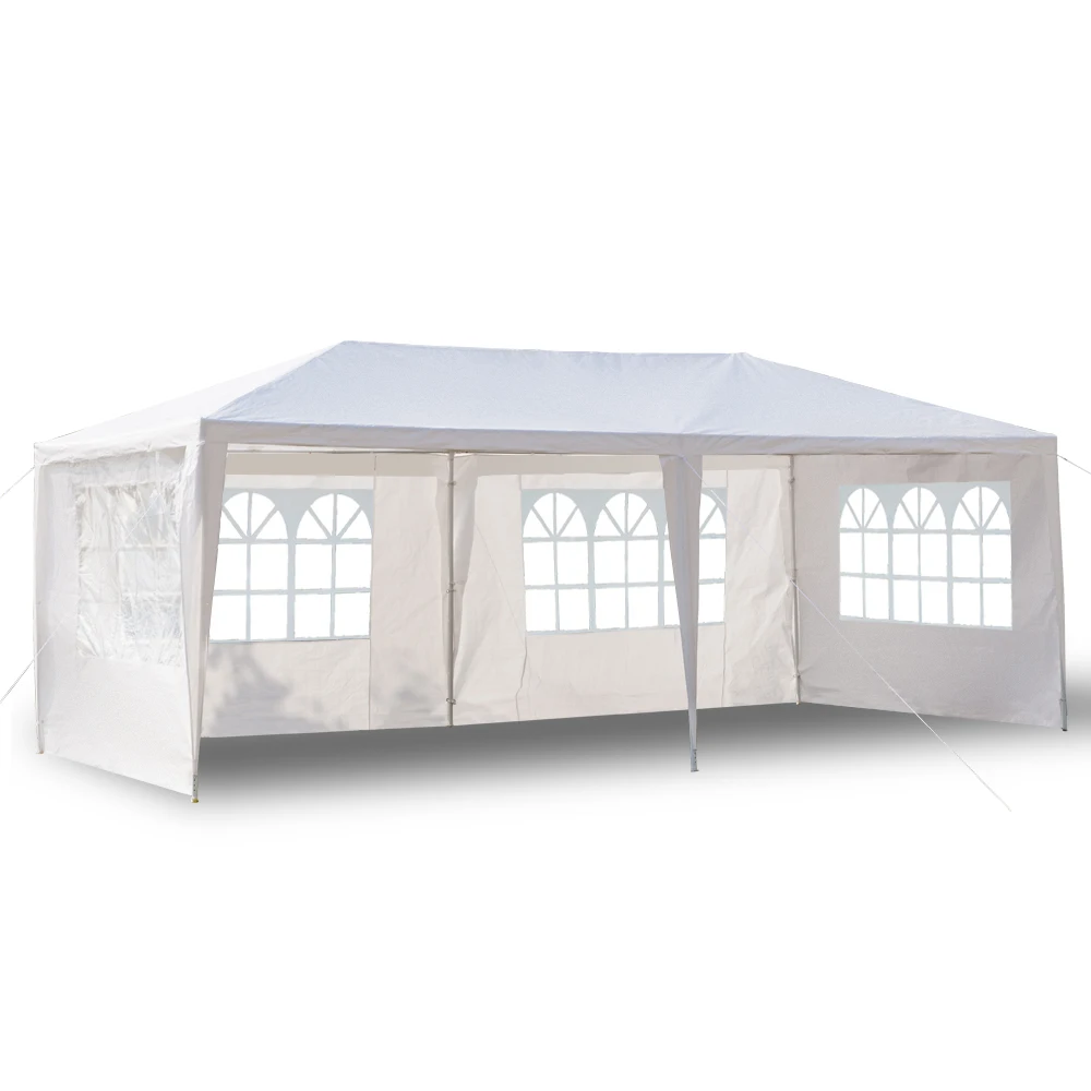 3 x 6m Four Sides Waterproof Tent with Spiral Tubes White