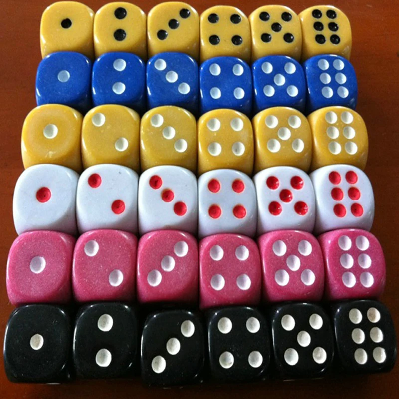 100 шт./упак. 14 мм аксессуары для игрушек коллекционные игры в кости #14 красочных