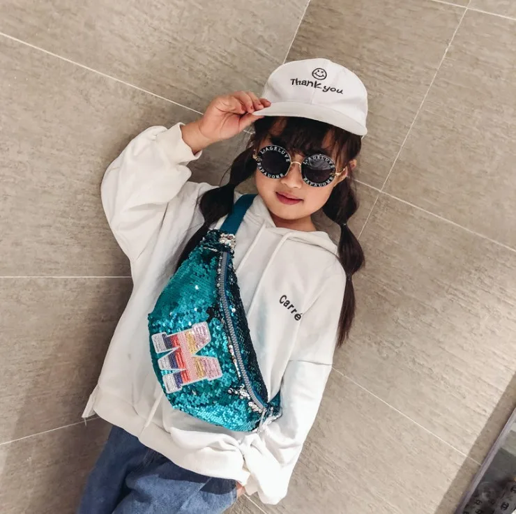 Fashion Women Waist Pack Mermaid Sequins Travel Money Phone Fanny Chest Bag Teenager Girls Glitter Shoulde T-11460 | Багаж и сумки