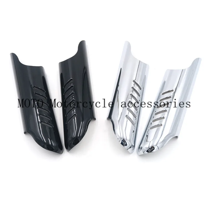 Черный хром вилка Нижняя нога дефлекторы щитки для Harley Touring Trike Electra Street Glide Road King FLH
