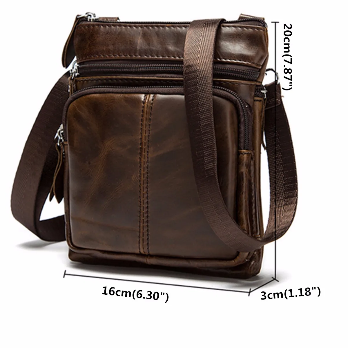 Men's Genuine Leather Crossbody Bags For Men Small Messenger Shoulder Bag Vintage Luxury Handbag Casual Satchel Bolsa