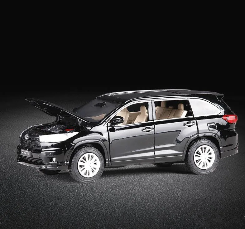 Высокая имитация Toyota Highlander 1:32 весы из сплава оттягивающая модель автомобиля